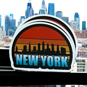 New York Matte Finish PVC Removable Waterproof Decor Accent Sticker